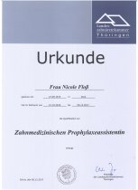 Zahnarzt Helferin Nicole Prophylaxe Assistentin Zertifikat